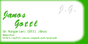 janos gottl business card